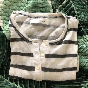 Anine Bing striped linen shirt size small
